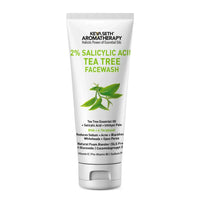 2% Salicylic Acid Tea Tree Facewash, BHA + Terpineol, Natural Glucoside Foaming, Acne, Blemishes, Blackheads, Whiteheads & Open Pores, Hyaluronic Acid