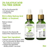 Complete Acne Solution Kit: 2% Salicylic Acid Tea Tree Oil Facewash & Serum with BHA, Terpineol, Ichthyol Pale, Hyaluronic Acid, and Vitamin E for Acne, Pores, and Blemish Control - Keya Seth Aromatherapy