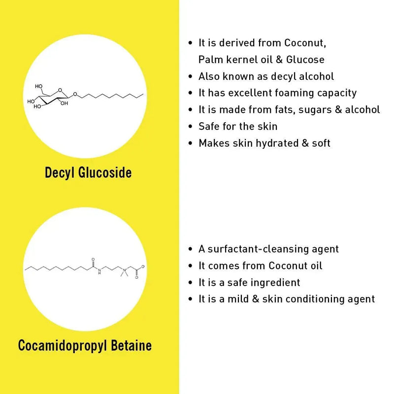 Vitamin C Lemon Facewash, Natural Glucoside Foaming, Antioxidants + AHA, Glowing Skin & Firmness, Acne Marks, Sodium Ascorbyl Phosphate + Vitamin E - Keya Seth Aromatherapy