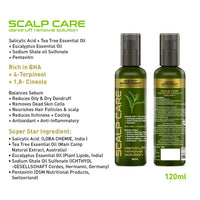 Scalp Care Dandruff Removal Kit with Salicylic Acid, Tea Tree & Eucalyptus Oil –Reduces Dandruff & Flakes, soothes Itchy & Oily Scalp - Keya Seth Aromatherapy