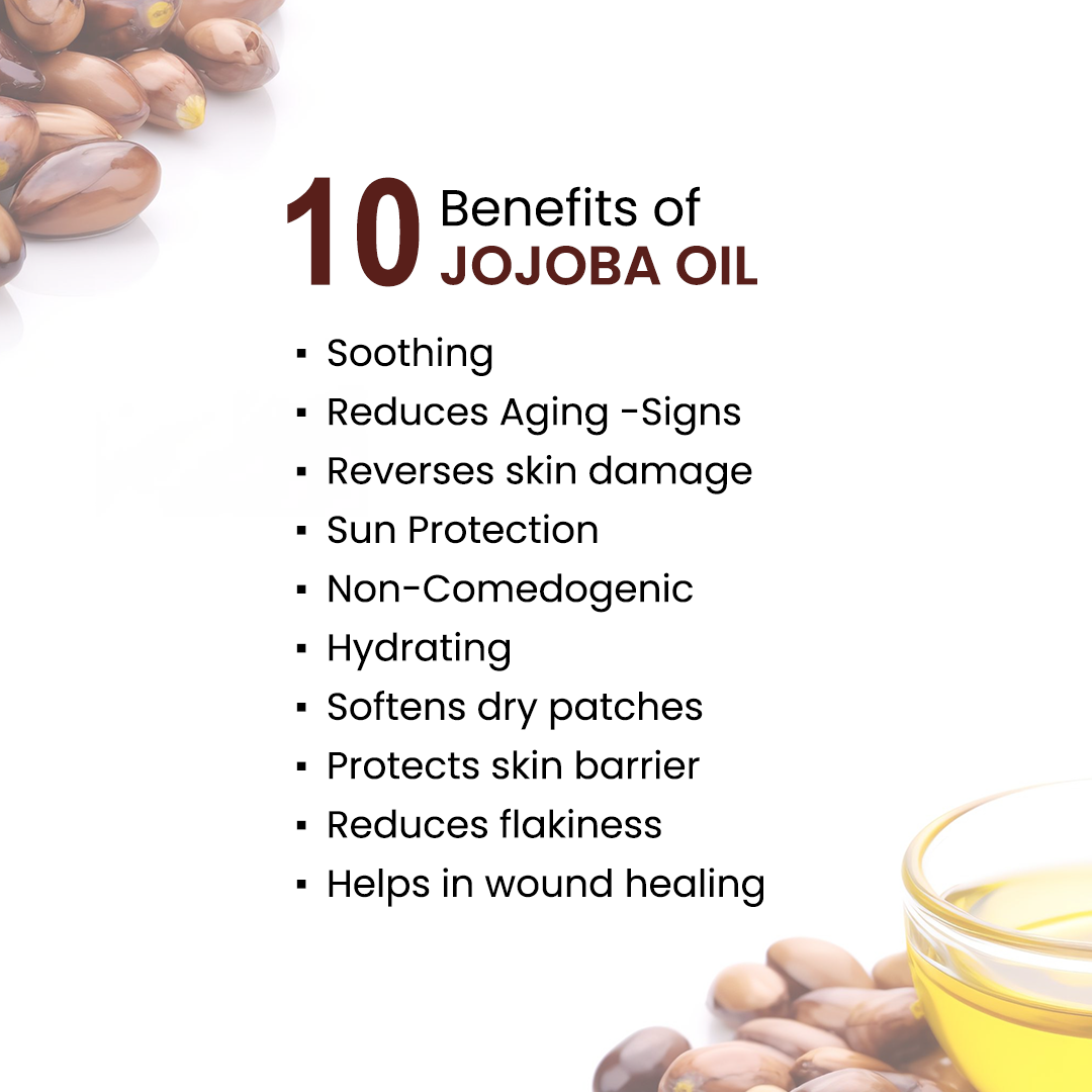 Jojoba Body Oil - Anti-Ageing, Anti-Acne, Deep Moisturizing For Glowing Skin; Non-Sticky, Quick-Absorbing - Keya Seth Aromatherapy