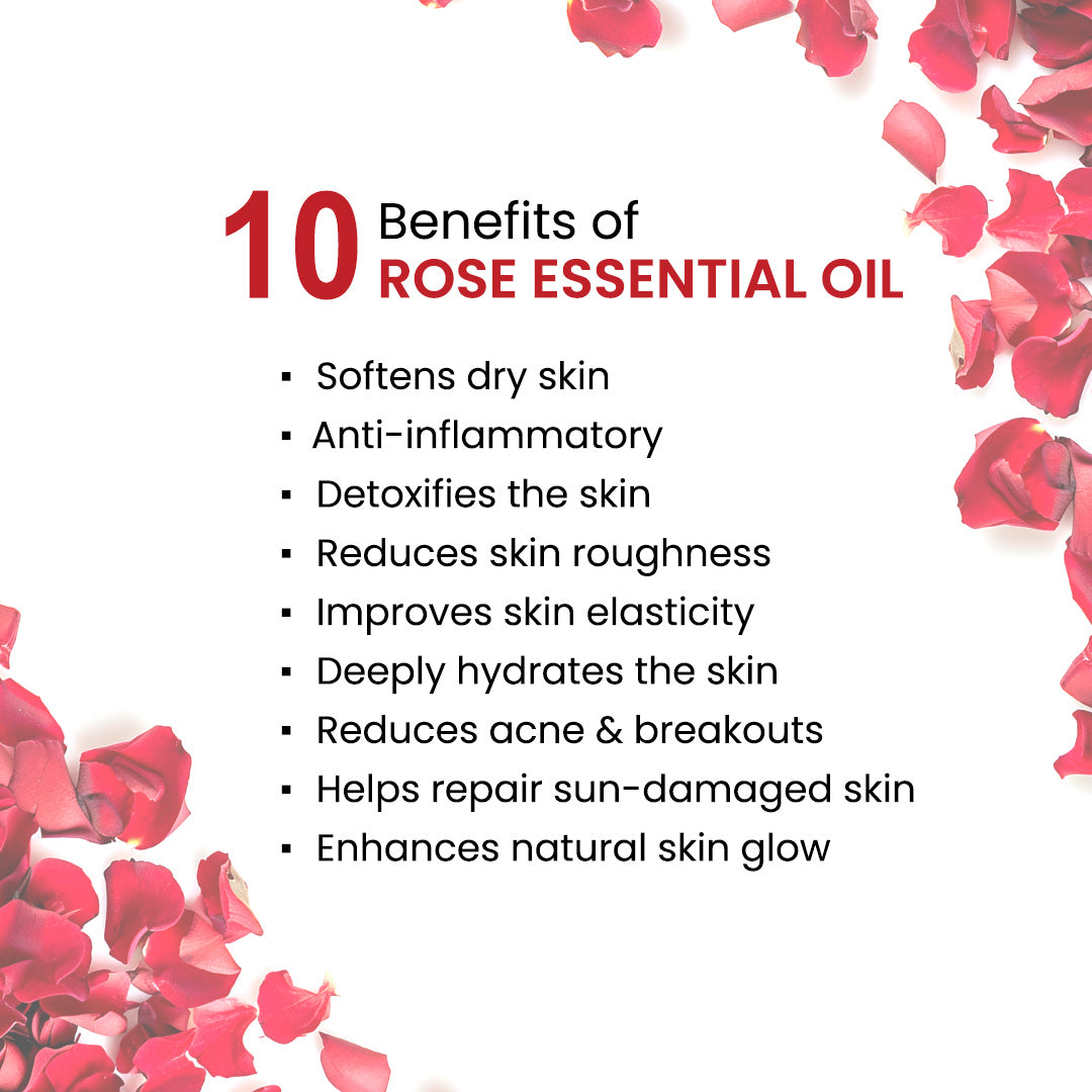 Rose Body Oil - Deep Moisturising, Anti-Ageing, Soothing For Glowing Skin; Non-Sticky, Quick-Absorbing - Keya Seth Aromatherapy