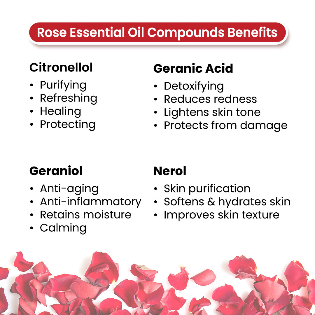 Rose Body Oil - Deep Moisturising, Anti-Ageing, Soothing For Glowing Skin; Non-Sticky, Quick-Absorbing - Keya Seth Aromatherapy