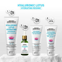 1% Hyaluronic Lotus Sunscreen Aqua GEL Serum, SPF 30 UVA + UVB ,2% Pentavitin + Parsol HS, NMFs + Lipids, Water Resistant + Skin Barrier Repair - Keya Seth Aromatherapy