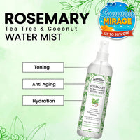 Rosemary Tea Tree Coconut Water Mist Spray,Hair Growth,Reduces Dandruff Scalp Itching & Oiliness,Steam Distilled Essential Oil - Keya Seth Aromatherapy