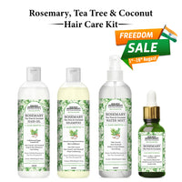 Rosemary Hair Growth Treatment Kit for Dry Hair- Rosemary Hair Serum, Hair Oil, Shampoo, Water Mist to Reduce Itching, Oiliness, Flakes & Hair Fall - Keya Seth Aromatherapy