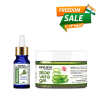 Rosemary Essential Oil DIY Skincare Kit – Rosemary Oil & Aloe-Vera Gel Fights Acne & Anti Aging, Reduces Wrinkles & Redness for Clear, Glowing Skin - Keya Seth Aromatherapy