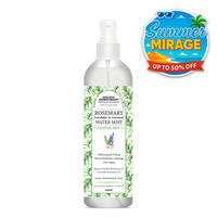 Rosemary Lavender Coconut Water Mist Spray Face Toner, Glowing Skin Hydration Soothing Anti Aging, Distilled Essential Oil