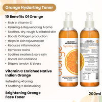 Orange Skincare Routine For Glowing Skin - Facewash, Toner, Moisturizer, Sunscreen with Orange Essential Oil, Pro-Vitamin B5 for Cleansing, Hydration, Pore Care & Sun Protection - Keya Seth Aromatherapy