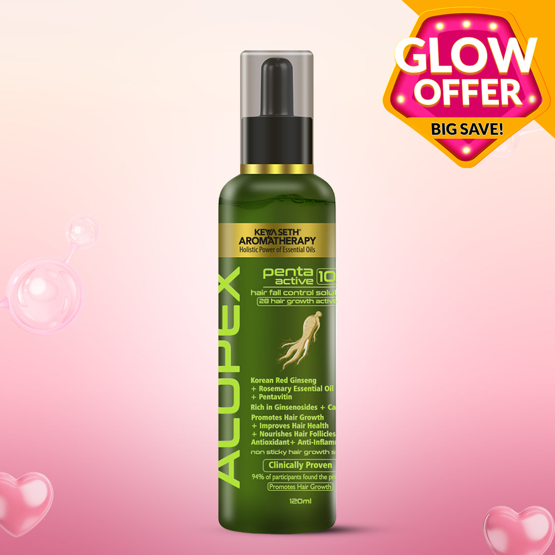 Alopex Penta Active 10, Solution for New Hair Growth & Hair Fall Control, Enriched with Korean Red Ginseng, Biotin & Vitamin E (Clinically Proven)