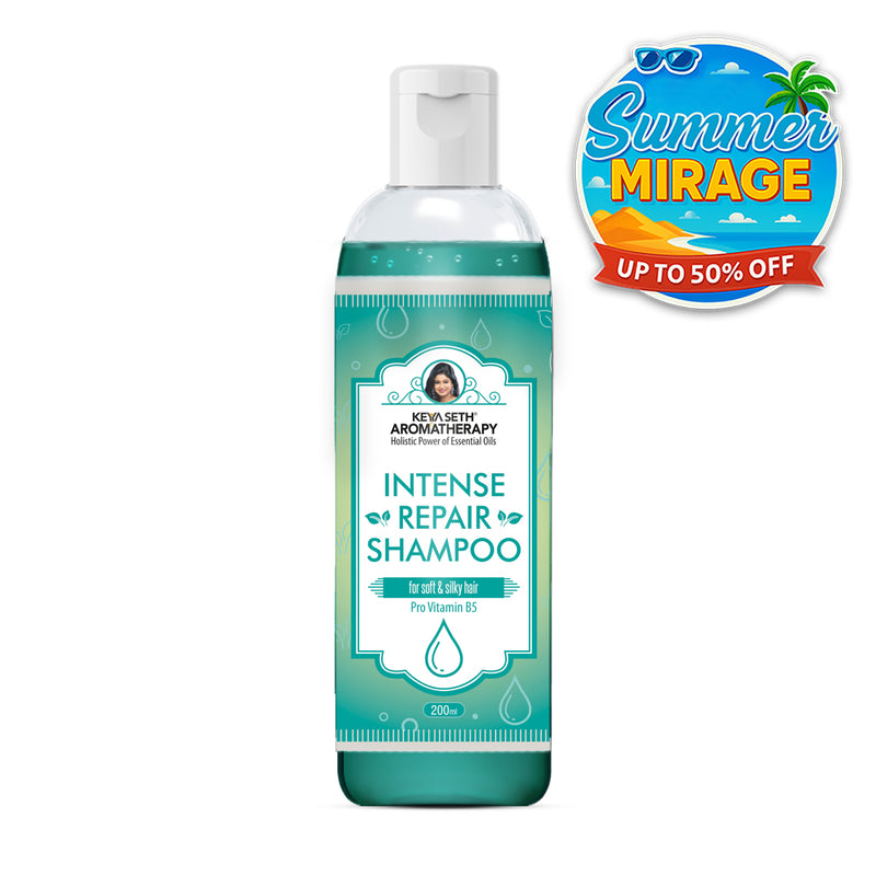 Intense Repair Shampoo for Dry Damaged Hair- Softens, Nourishes & Strengthens Hair with Pro -Vitamin B5 & Geranium Oil - Keya Seth Aromatherapy
