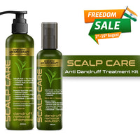 Anti Dandruff Treatment Kit–Shampoo & Solution with Salicylic, Tea Tree & Pentavitin - Keya Seth Aromatherapy