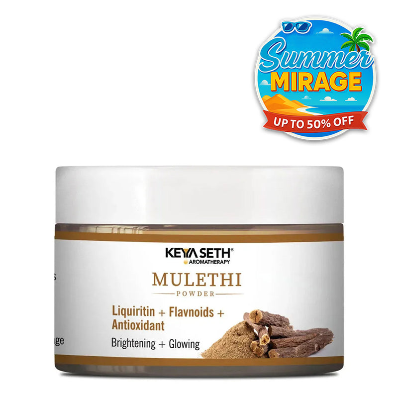 Mulethi Powder Face Pack for Women & Men, Brightening + Glowing Skin Yastimadhu - Keya Seth Aromatherapy