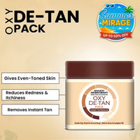 Oxy De Tan Removal for Glowing & Lighting oil Control, Anti Acne & Pimples Blemishes Pigmentation De Tan pack for Face & Body – No Ammonia & Blech - Keya Seth Aromatherapy