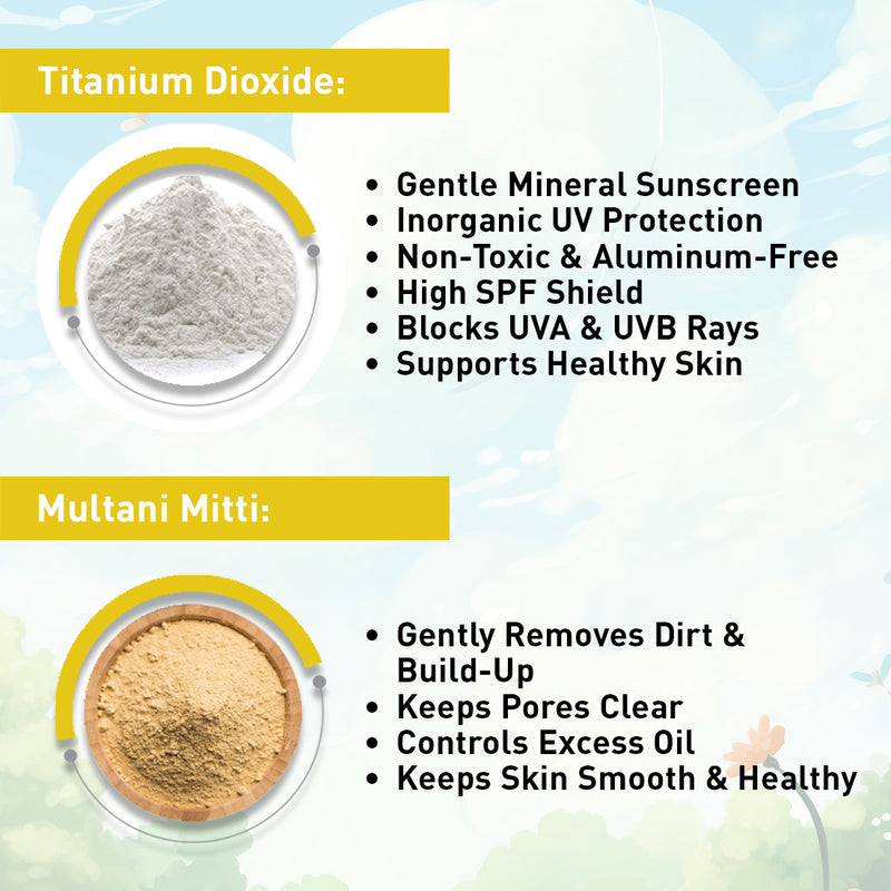 Schoolers Mineral Kids & Baby Sunscreen Powder SPF 50 PA+++, Sweat Resistant, Oil Free - Keya Seth Aromatherapy