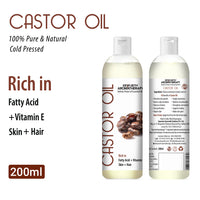 Cold Pressed Pure Castor Oil For Skin & Hair, Rich in Fatty Acid, Vitamin E - Keya Seth Aromatherapy