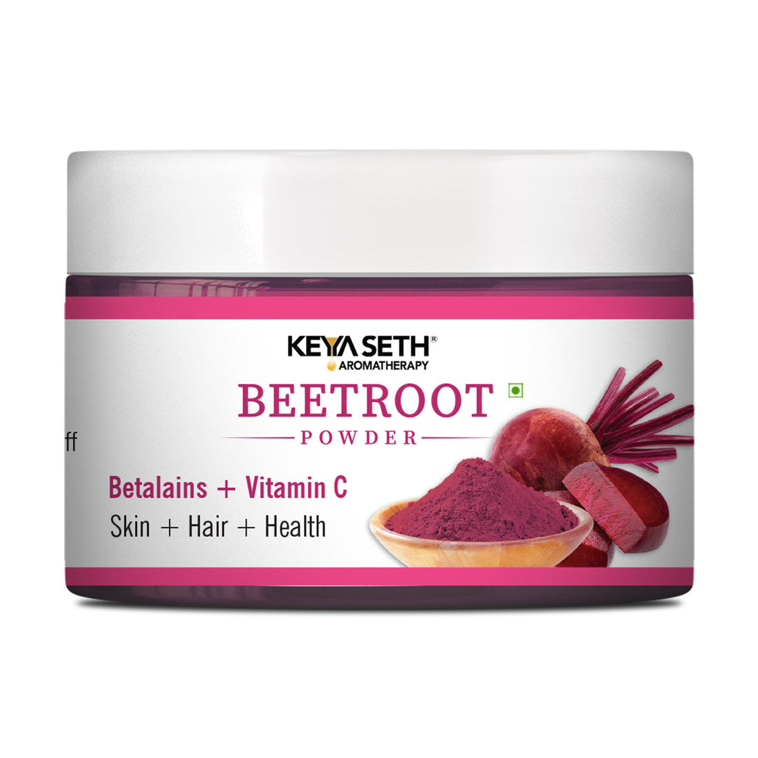 Beetroot Powder with Betalains & Vitamin C for Glowing Skin, Moisturizing, Anti-Aging, Natural Hair Color, Dandruff Control & Immunity Boost - Keya Seth Aromatherapy