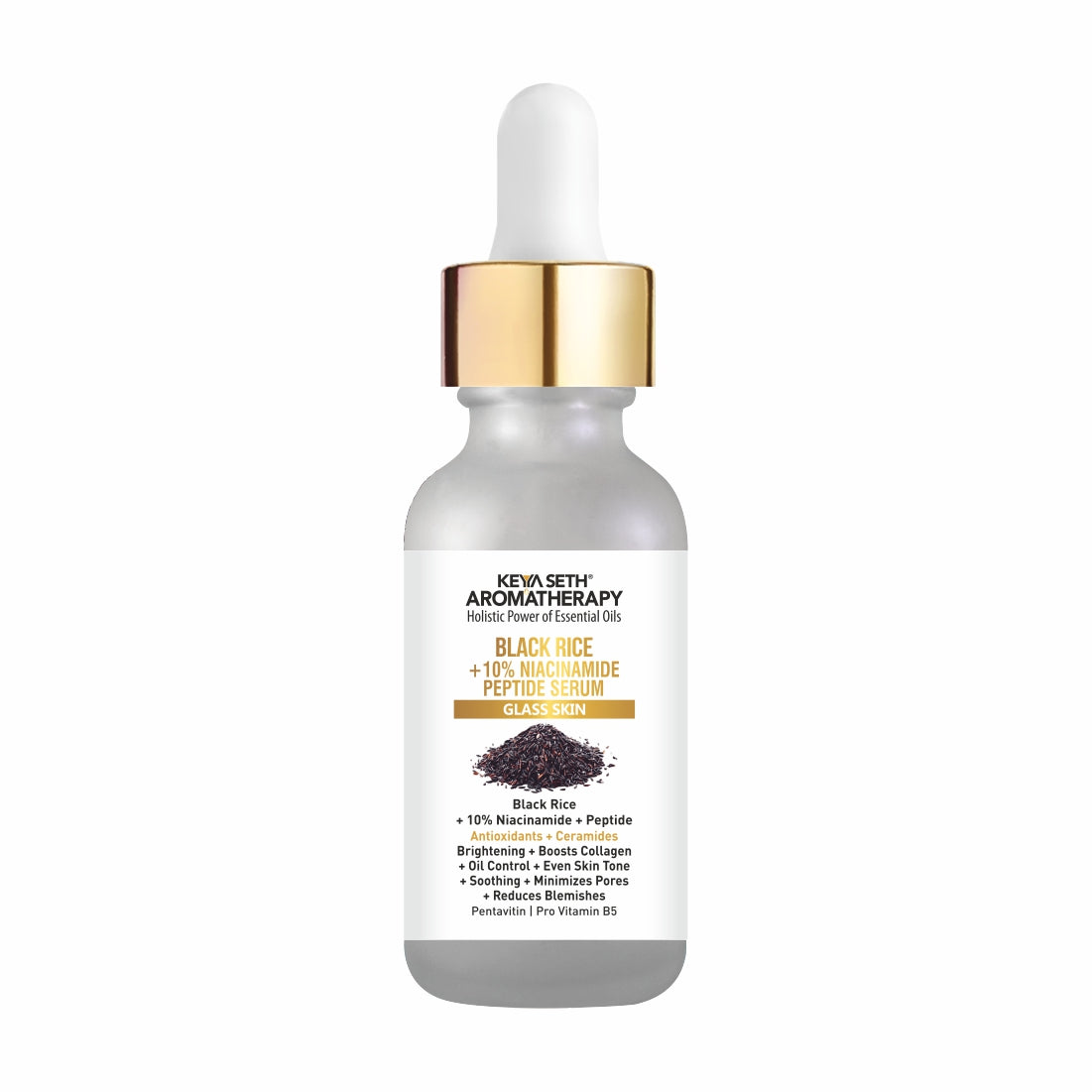 Black Rice Serum for Clear Glass Skin with Black Rice, Niacinamide & Peptide Reduces Blemishes, Boost Collagen & Even Complexion for Men/Women 30ml