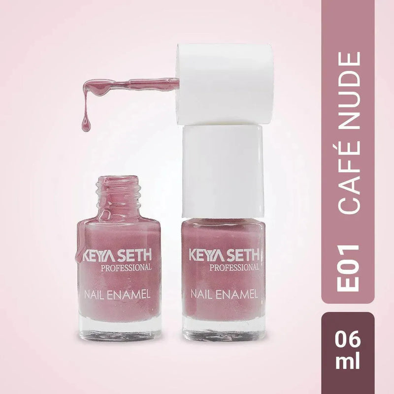 Aquatica + Café Nude Long Wear Nail Enamel Enriched with Vitamin E & Argan Oil - Keya Seth Aromatherapy