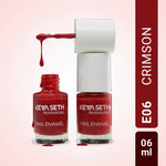 Crimson + Mint Green Long Wear Nail Enamel Enriched with Vitamin E & Argan Oil, Nail Polish, Nail Care, Keya Seth Aromatherapy