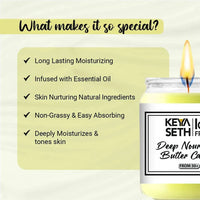 Lab Fresh Deep Nourishing Butter Candle - From 30+ Enriched with Bakuchi & Neroli Oil, Prevents Acne, Wrinkles, Ageing & Dry Skin, Butter Candle, Skin Care, Keya Seth Aromatherapy