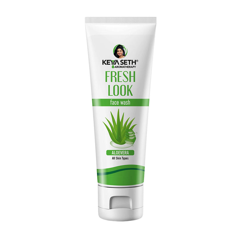 Fresh Look Aloe Vera Face Wash, with Lemon Essential Oil, Mild Hydrating, Moisturizing, Foaming, All Skin Types