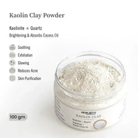 Kaolin Clay Powder Face Pack For Women & Men, Brightening + Absorbs Excess Oil - Keya Seth Aromatherapy