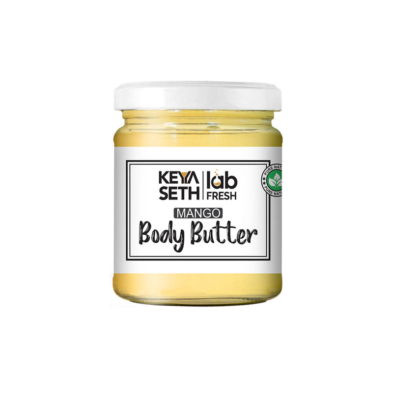 Lab Fresh Mango Body Butter Enriched with Rose & Geranium Oil for Long Last Moisturization & Nourishment for Men & Women All Skin Types, Body Care,, Skin Care, Keya Seth Aromatherapy