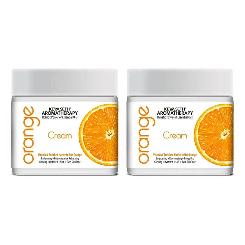 Skin Defence Orange Cream- Light Moisturizing, Quick Absorbing, Skin Repairs & Rejuvenation Enriched with Pure Orange Essential Oil and Vitamin C - Keya Seth Aromatherapy