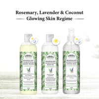 Rosemary Lavender Coconut Body Wash, Glowing Skin Moisturizing & Refreshing, Natural Coconut Derived Foaming + Conditioner, Essential Oil