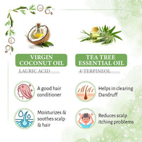 Rosemary Tea Tree Coconut Water Mist Spray,Hair Growth,Reduces Dandruff Scalp Itching & Oiliness,Steam Distilled Essential Oil