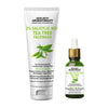 Complete Acne Solution Kit: 2% Salicylic Acid Tea Tree Oil Facewash & Serum with BHA, Terpineol, Ichthyol Pale, Hyaluronic Acid, and Vitamin E for Acne, Pores, and Blemish Control - Keya Seth Aromatherapy