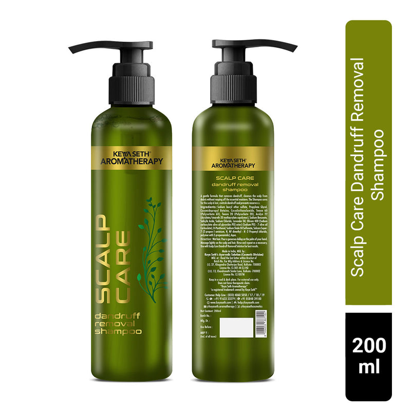 Scalp care Dandruff Removal Shampoo with Salicylic Acid, Tea Tree & Eucalyptus Oil –Reduces Dandruff & Flakes, Soothes Itchy scalp & Nourishes Hair, Shampoo, Keya Seth Aromatherapy
