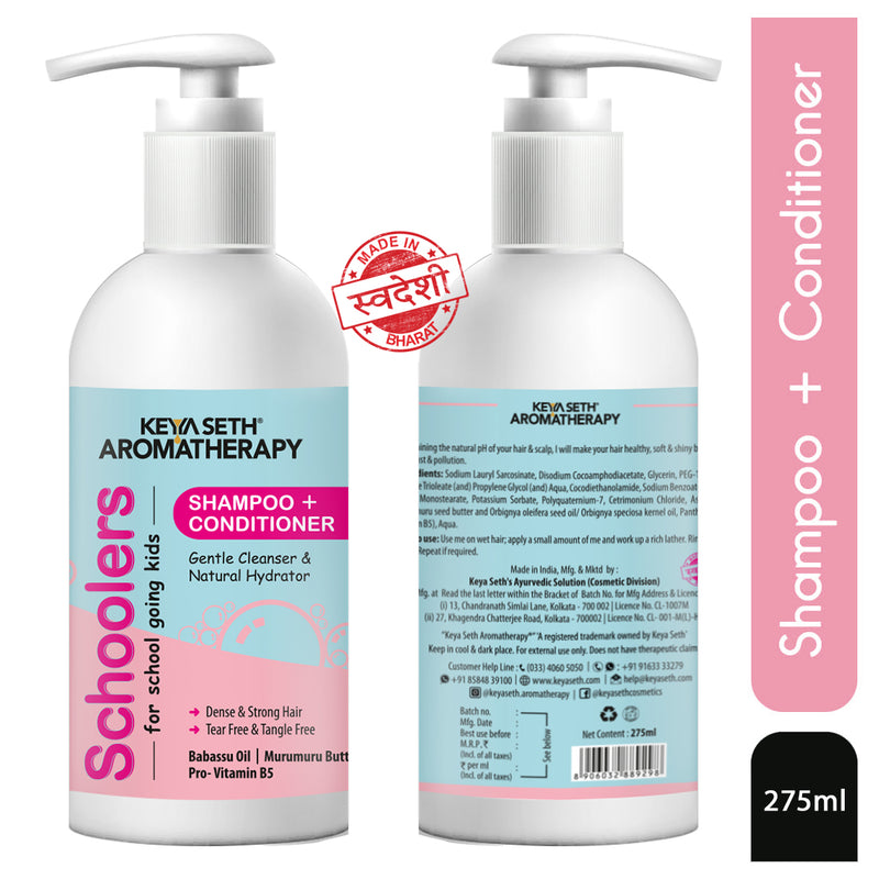 Schoolers Kids Shampoo & Conditioner for Soft & Shining Hair. No sulfate & paraben