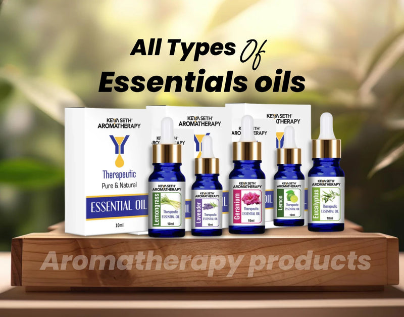 All types of Essentials oil banner
