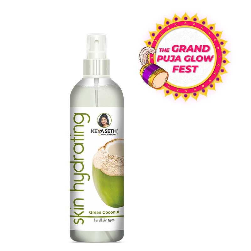 Skin Hydrating Green Coconut Toner, Combination & Dry Skin, Soothing, Antioxidants, Intense Moisture, Coconut Water Extract - Keya Seth Aromatherapy
