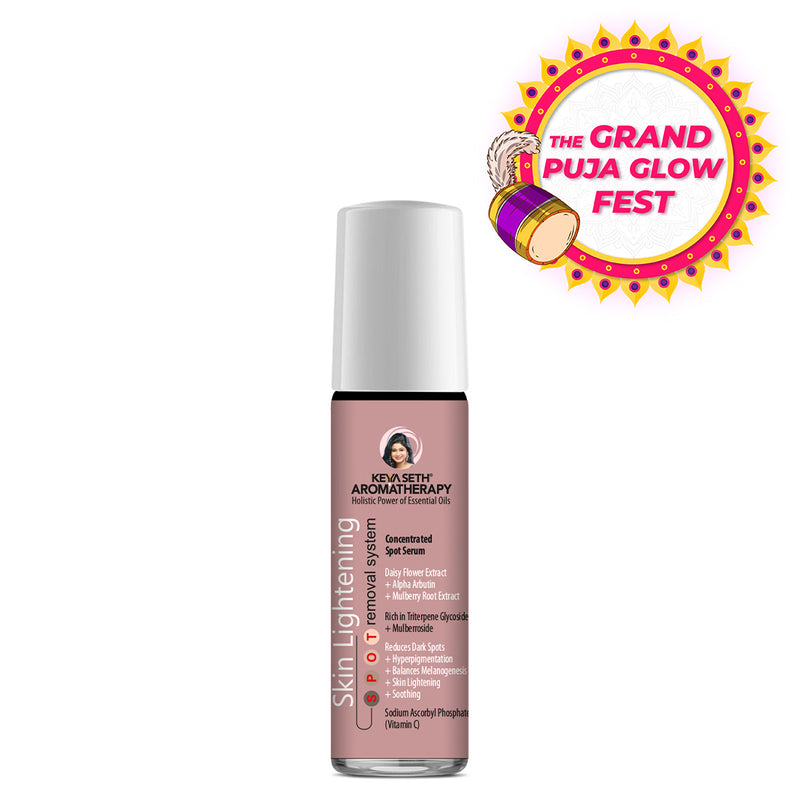 Skin Lightening Spot Serum, Daisy Flower + Alpha Arbutin + Mulberry Root, Dark Spots & Brightening, Hyperpigmentation, with Sodium Ascorbyl Phosphate - Keya Seth Aromatherapy