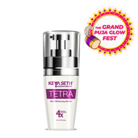 Tetra Skin Whitening Serum with RonaCare VTA, Niacinamide & Alpha Arbutin- Rejuvenates Skin Complexion, Quick Absorbing, Radiant Glow - Keya Seth Aromatherapy