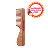 Neem Wooden Handle Comb Wide Tooth for Hair Growth for Men & Women - Keya Seth Aromatherapy