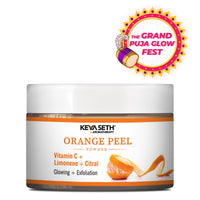 Orange Peel Powder Vitamin C Face Pack for Women & Men, Glowing Skin Exfoliation - Keya Seth Aromatherapy