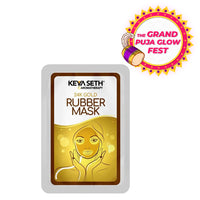24K Gold Rubber Facial Mask for Brightening & Whitening Enriched with Aloe Vera & Chamomile Extract - Keya Seth Aromatherapy