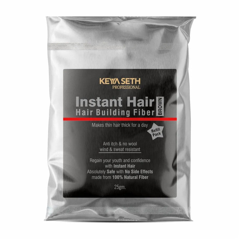 Instant Hair Brown Refill Pack - Instant Hair Brown Refill Pack - Hair Building & Thickening Fibers for Thinning Hair & Hair Loss Concealer - Keya Seth Aromatherapy