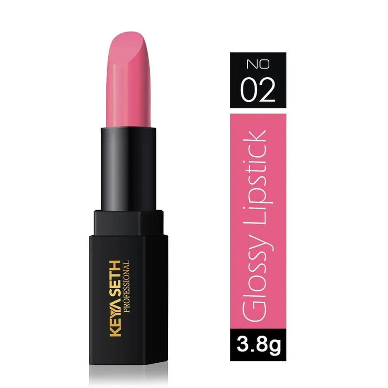 Light Pink Shade Glossy Lipstick - 02 - Keya Seth Aromatherapy