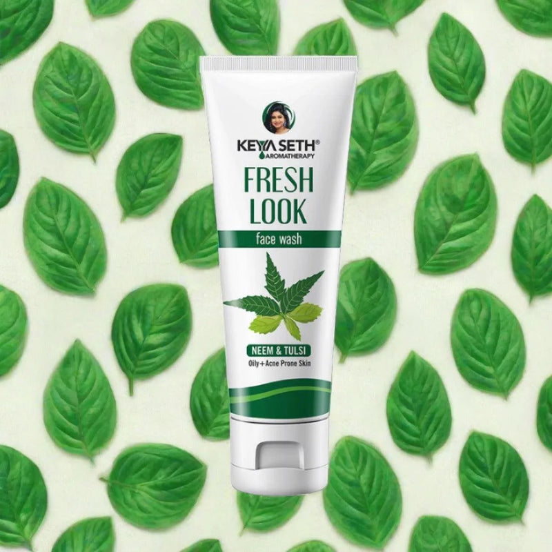 Fresh Look Neem & Tulsi Face Wash, Mild Hydrating Moisturizing Foaming All Skin Types, Face wash, Facial Cleansers, Keya Seth Aromatherapy