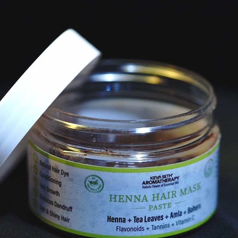 Henna Hair Mask Paste & Serum, B5 Hair Conditioning Booster, Soft & Shiny, Nourishing & Hair Growth, Tea Leaves Amla - Keya Seth Aromatherapy