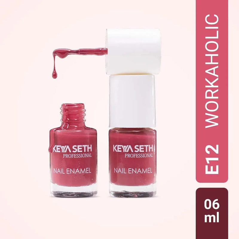 Mint Green + Workaholic Long Wear Nail Enamel Enriched with Vitamin E & Argan Oil - Keya Seth Aromatherapy