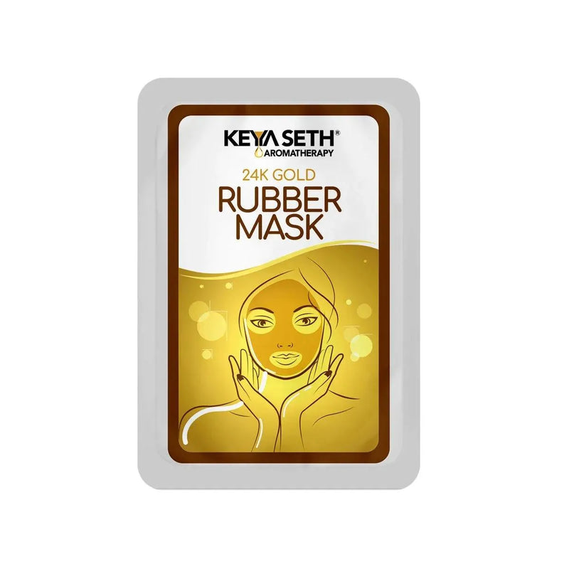 Free 24K Gold Rubber Facial Mask for Brightening & Whitening Enriched with Aloe Vera & Chamomile Extract - Keya Seth Aromatherapy