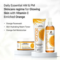 Orange Essential Skin Care Routine Kit for Glowing Skin for Men & Women I Facewash + Gel Moisturizer + Toner I Vitamin C Enriched - Keya Seth Aromatherapy