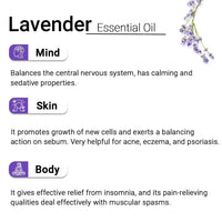 Lavender Essential Oil, Therapeutic, Pure & Natural, Stress Relief, Insomnia, Cold, Asthma, Skin & Hair Tonic 10ml - Keya Seth Aromatherapy