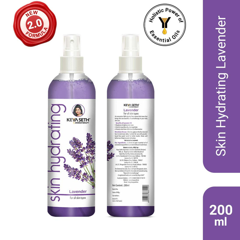 Skin Hydrating Lavender Toner, Combination Skin, Soothing, Oil Control, Anti Inflammatory, Age Spots, Alcohol Free, Combination Skin, Toner, Keya Seth Aromatherapy